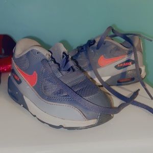 Pink and grey Nike air maxes